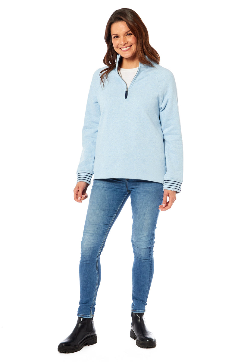 Ladies funnel neck sweatshirt best sale