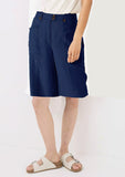 Ladies Linen Short Wide Leg (4290)