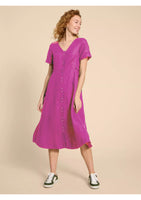 Ladies Linen Button Down Dress (4292)
