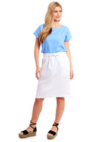 Ladies Linen A-line Skirt (3914)