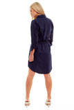 Ladies Linen Shirt Dress (4054)