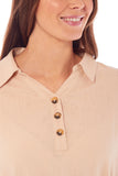 Ladies Three Quarter Button Shirt Dress (4093)