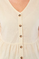 Ladies Cap Sleeve Linen Top (4096)