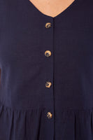Ladies Cap Sleeve Linen Top (4096)